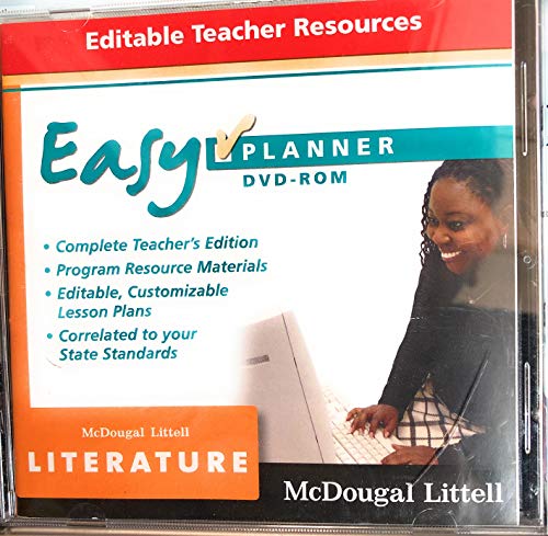 Stock image for McDougal Littell Literature, Grade 9: Easy Planner DVD-ROM, Version 6.0: Editable Teacher Resources (2007 Copyright) for sale by ~Bookworksonline~