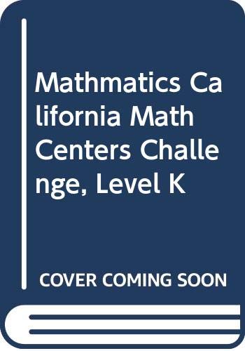 Stock image for Houghton Mifflin Mathmatics California: Math Centers Challenge Lk 09 [Spiral-bound] HOUGHTON MIFFLIN for sale by Ocean Books