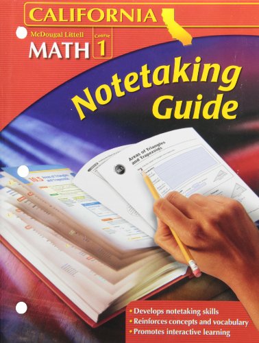 Imagen de archivo de McDougal Littell Middle School Math California: Notetaking Guide (Student) Course 1 a la venta por ThriftBooks-Atlanta