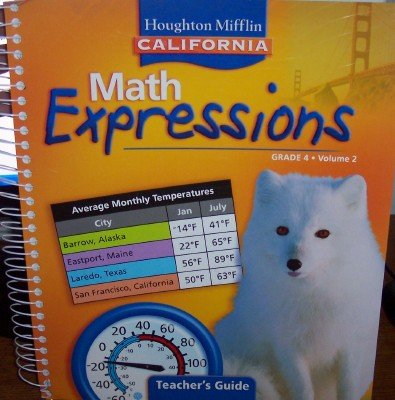 9780618895571: Math Expressions Teacher's Guide Grade 4 Volume 2 (California)