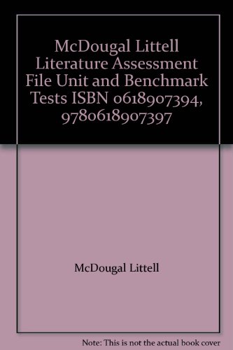 Beispielbild fr McDougal Littell Literature Assessment File Unit and Benchmark Tests ISBN 0618907394, 9780618907397 zum Verkauf von Allied Book Company Inc.