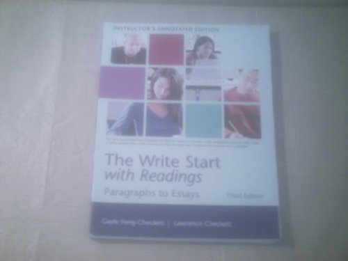 9780618918447: The Write Start with Readings: Paragraphs to Essays