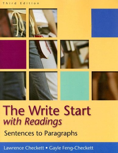 Beispielbild fr The Write Start with Readings; Sentences to Paragraphs - Third Edition zum Verkauf von HPB-Red