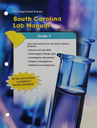 Science, Grade 7 Lab Manual Integrated Science: Mcdougal Littell Science South Carolina (9780618927241) by ML