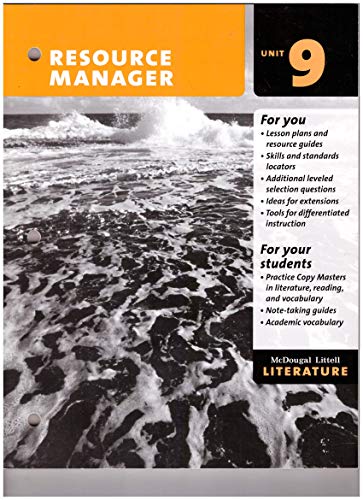 Stock image for McDougal Littell Literature Resource Manager Unit 9 for sale by Allied Book Company Inc.