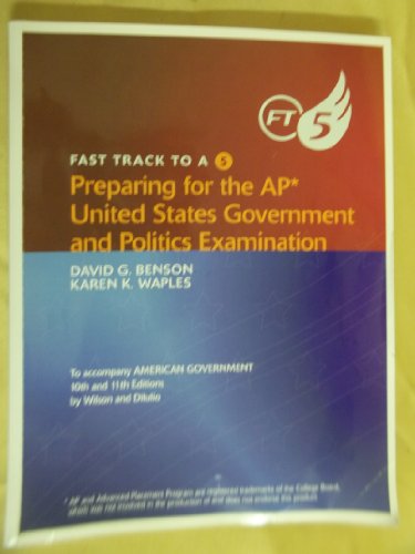 Imagen de archivo de Wilson American Government Fast Track To A Five For Advanced Placementprint Eleventh Edition a la venta por Wonder Book