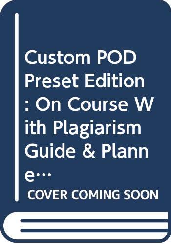 Beispielbild fr On Course with Understanding Plagiarism Guide and Planner zum Verkauf von Better World Books