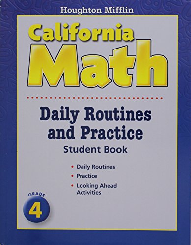 Stock image for Mathmatics, Grade 4 Daily Routine and Practice Book: Houghton Mifflin Mathmatics California for sale by SecondSale