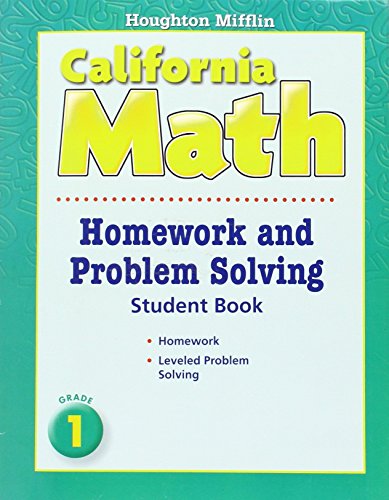 Stock image for California Math Homework and Problem Solving, Grade 1 (Houghton Mifflin Mathmatics) for sale by SecondSale