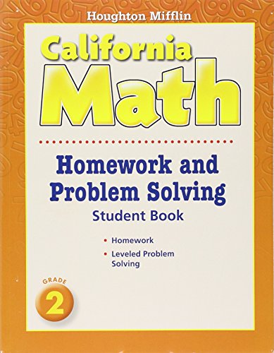 Beispielbild fr Mathmatics Homework and Problem Solving Book Consumable Level 2: Houghton Mifflin Mathmatics California zum Verkauf von Idaho Youth Ranch Books