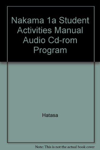 Imagen de archivo de Nakama 1a Student Activities Manual Audio Cd-rom Program: a la venta por TextbookRush