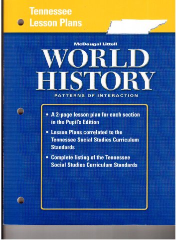 Tennessee Lesson Plans (McDougal Littell World History Patterns of Interaction) (9780618983414) by Roger B Beck