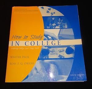 PAUK HOW TO STUDY 9E W/PLAG (OCCC) CPC (9780618985241) by Walter Pauk