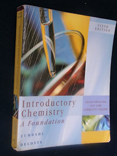 9780618987634: Introductory Chemistry : A Foundation Special Edition for Salt Lake Community College