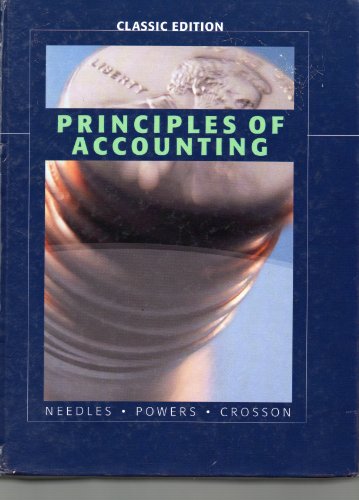 Imagen de archivo de Principles of Accounting Classic Edition a la venta por SecondSale