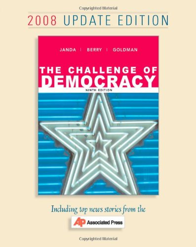 Beispielbild fr The Challenge of Democracy: Government in America, 2008 Update Edition zum Verkauf von BooksRun