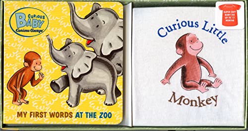 Curious Baby Curious George My First Words at the Zoo Gift Set Board Book and Tee Shirt