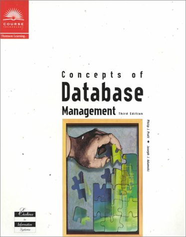 Beispielbild fr Concepts of Database Management, Third Edition zum Verkauf von Wonder Book