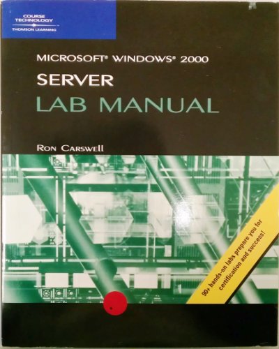 Imagen de archivo de Microsoft Windows 2000 Server Lab Manual a la venta por a2zbooks