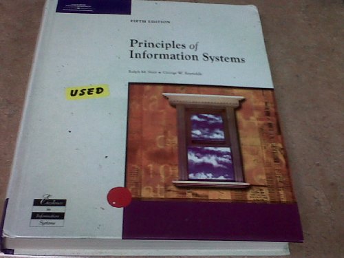 Stock image for Principles of Information Systems for sale by Better World Books