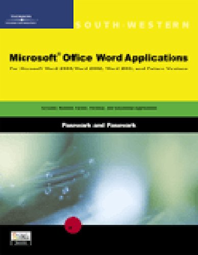 9780619055288: Microsoft Office Word Applications: For Microsoft Word 2000, Word 2002, Word 2003, and Future Versions