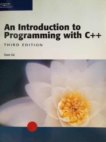 9780619064730: An Introduction to Programming with C++, Third Edition
