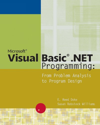 9780619160104: "Microsoft" "Visual Basic" .NET Programming: From Problem Analysis to Program Design