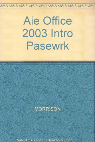 Beispielbild fr *Aie Office 2003 Intro Pasewrk zum Verkauf von Nationwide_Text