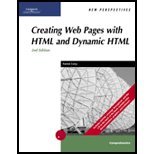 New Perspectives on Creating Web Pages with HTML and Dynamic HTML, 2nd Edition (9780619187194) by Carey, Patrick