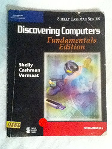 Stock image for Discovering Computers - Fundamentals Edition (Shelly Cashman Series) for sale by Persephone's Books