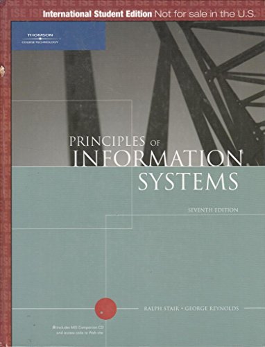 Beispielbild fr Principles of Information Systems: A Managerial Approach (Seventh Edition) zum Verkauf von Anybook.com