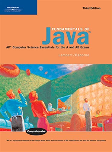 9780619267230: Fundamentals of Java: AP* Computer Science Essentials for the A & AB Exams