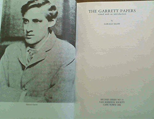 Stock image for The Garrett papers (Van Riebeeck Society) for sale by Wonder Book