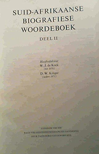 Stock image for Suid-Afrikaanse Biografiese Woordeboek Deel ll for sale by Chapter 1