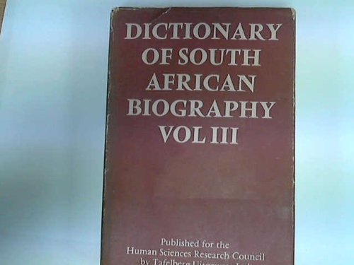 Dictionary of South African Biography (Volumes 1, 2 & 3) - Krüger, D W, Beyers, C J (Eds)
