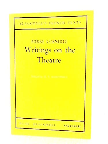 Writings on the Theatre (9780631006404) by Pierre Corneille