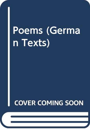 Poems (German Texts) (9780631015802) by Friedrich Hebbel
