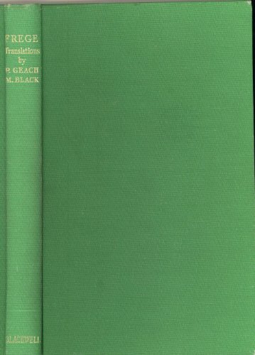 Imagen de archivo de Translations from the Philosophical Writings of Gottlob Frege ----- SECOND EDITION a la venta por SAVERY BOOKS