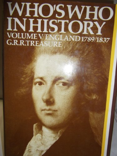 Beispielbild fr Who's Who in History: England 1789-1837 (Volume 5) zum Verkauf von Anybook.com