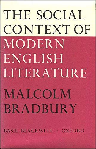 Imagen de archivo de The social context of modern English literature a la venta por HPB-Red