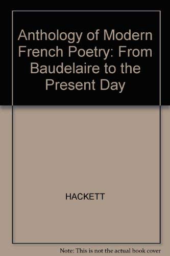 Beispielbild fr Anthology Of Modern French Poet: From Baudelaire to the Present Day zum Verkauf von WorldofBooks