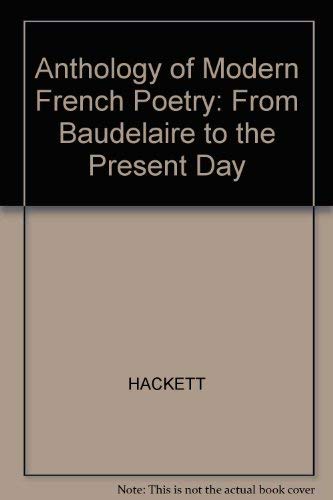 Imagen de archivo de Anthology Of Modern French Poet: From Baudelaire to the Present Day a la venta por WorldofBooks