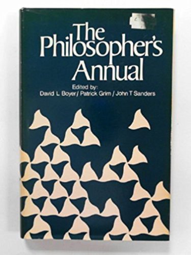 Stock image for The Philosopher's Annual; Volume I - 1978 for sale by PsychoBabel & Skoob Books
