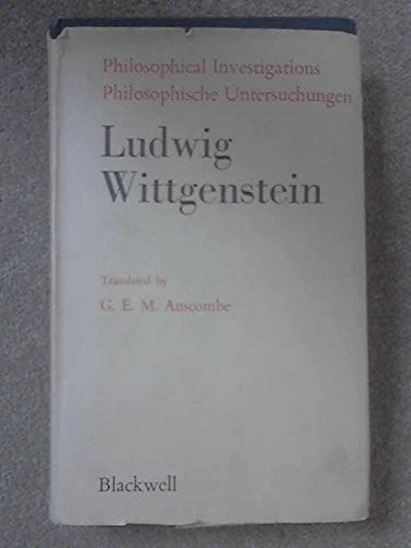 Philosophical investigations (9780631119005) by Wittgenstein, Ludwig