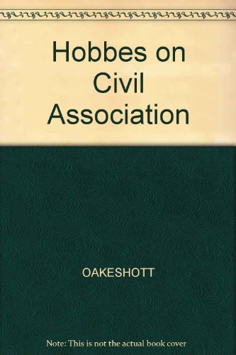 9780631119616: Hobbes on Civil Association