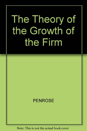 9780631122210: The Theory of the Growth of the Firm