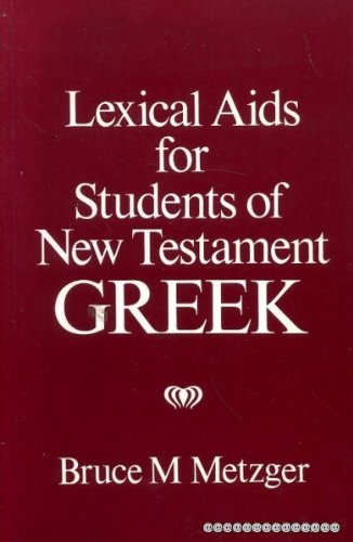 Beispielbild fr Lexical Aids For Students Of New Testament Greek zum Verkauf von WorldofBooks