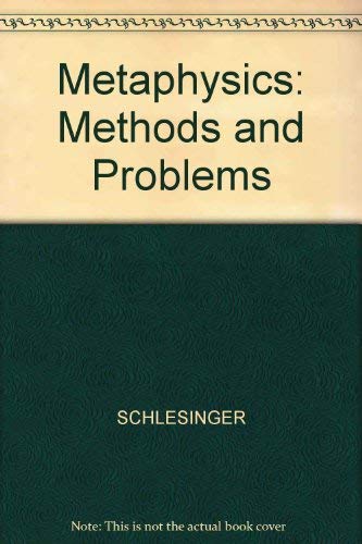 9780631131243: Metaphysics: Methods and Problems