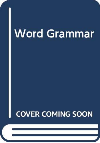 Word grammar (9780631131861) by Hudson, R.A.