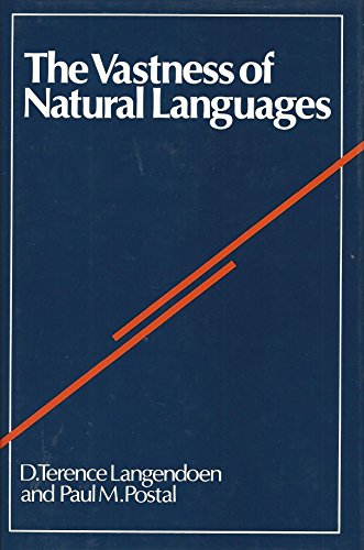 Imagen de archivo de The Vastness of Natural Languages a la venta por Books From California